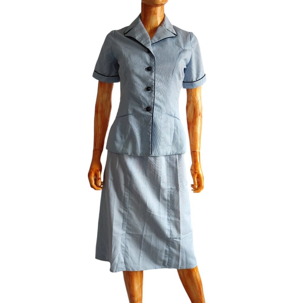 VINTAGE 40's/50's women's navy defense personnel support center uniform set